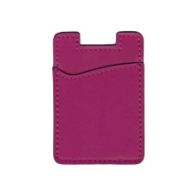 3M Sticker Back Phone Wallet Card Holder Mobile Phone Bag Case Leather Name Card Holder Custom Logo